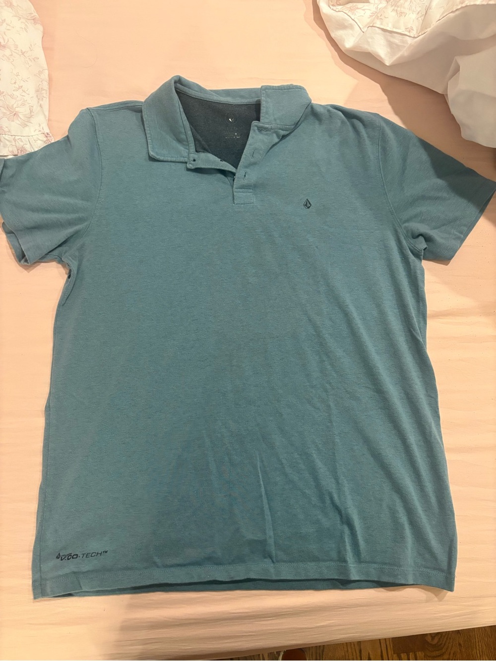 Volcom Men's Polo in Teal Blue